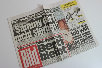 BILDzeitung 15.07.1994 Juli 15.7.1994 Geschenk 26. 27. 28. 29.Geburtstag