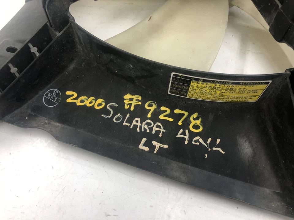 Ventilador de refrigeración radiador eléctrico lado izquierdo Toyota Solara 2000 2001 OEM 2877 Foto 4 de 4