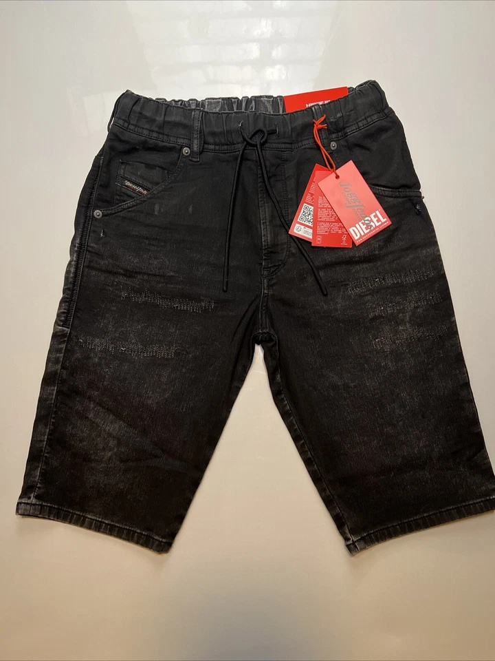 Pantalones cortos de mezclilla para hombre DIESEL D-KROOSHORT JoggJeans RE69ZY RE912 (2 pares) Foto 3 de 4
