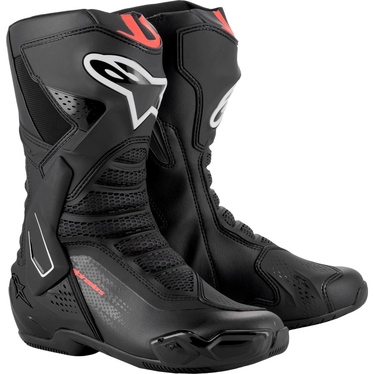 Motorcycle Boots 44 - Alpinestars SMX-6 V3 - Black-Fluorescent Red
