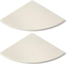 Koville 2 Pcs Marble Corner Shower Shelves for 2-Layer, Sahara Sand Yellow 