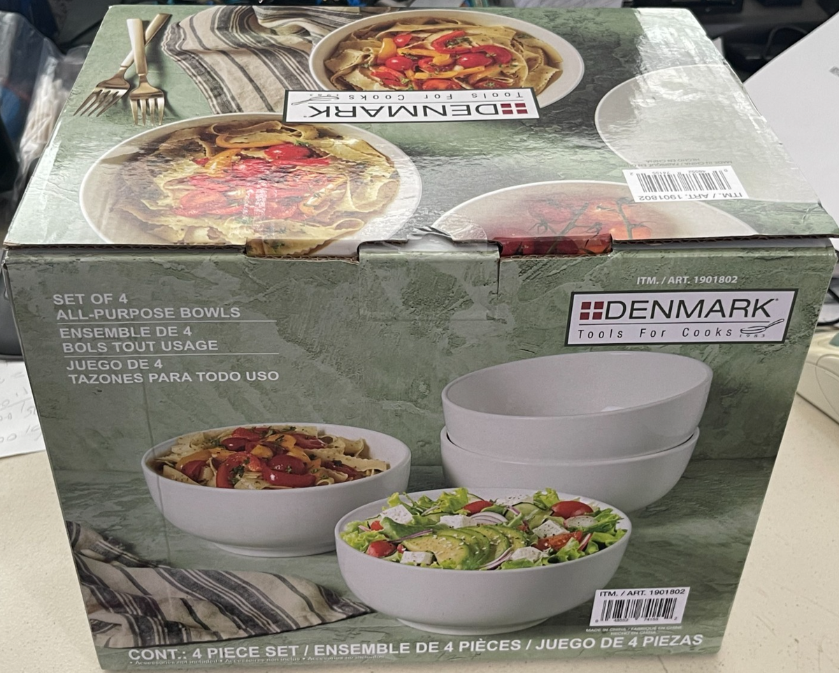 Denmark Set of 4 White Porcelain Bowl Set Microwave/Dishwasher