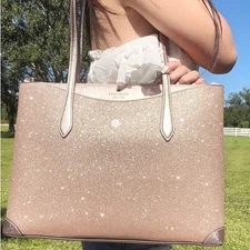 KATE SPADE NEW YORK "SHIMMY TOTE" IN ROSE GOLD