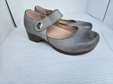 Dansko Beatrice Shoes Womens Size 39 pewter Mary Jane Comfort 