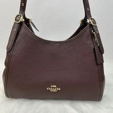 Borsa a tracolla Coach Erin in pelle di ciottoli colore oro/acero CAQ86 nuova con etichette