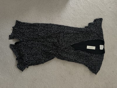 Francesca s Women s Polka Dot Ruffle Mini/Knee Dress