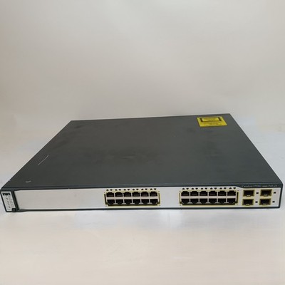 Cisco Catalyst 3750G Series 24-Port Gigabit PoE Switch WS-C3750G-24PS Managed