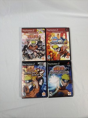 Naruto Ultimate Ninja 1-3 & Uzumaki Chronicles PS2 CIB In Excellent Condition