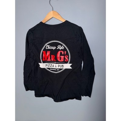 Mr Gs Chicago Style Pizza Pub Branson MO Black Long Sleeve Graphic T-Shirt