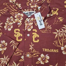 NWT USC Trojans Reyn Spooner Shirt Large Game Day Performance Button Front