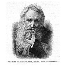 Sir Henry Taylor Poet & Essayist - Antique Print 1886