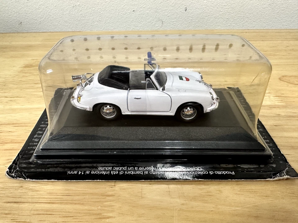 Coche modelo diecast Altaya Porsche 356 C Police NRW 1964 1:43 #8712296057119 Foto 2 de 4