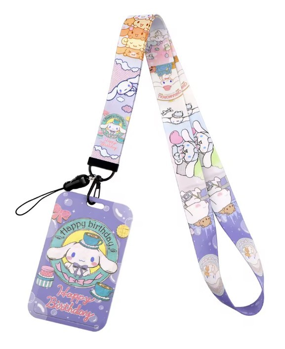 Cinnamoroll Lanyard ID Card Holder Keychain Neck Strap - Ship from US