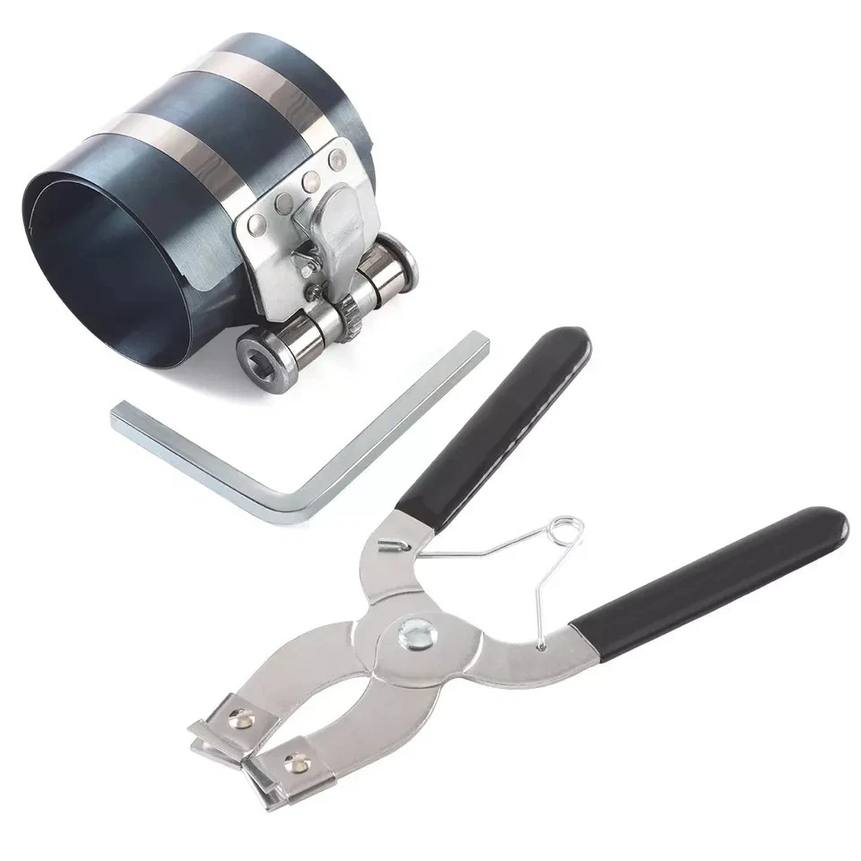 2-1/8" to 7" Piston Ring Compressor Professional Piston Install Tool & Wrench - Image 2 of 4