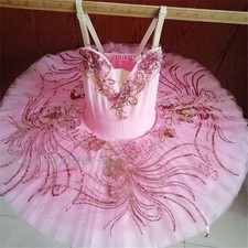 Professional Ballet Tutu Girls Adult Costume Ballet Dress Pancake Tutu Pink