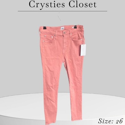 Edwin NWT Women's 29 Pink Pixie 9'' Mid Rise Skinny Pants Petal Casual Jeans