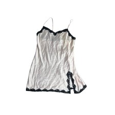 Victorias Secret Pink Lace Trim Slip Dress Mini Nightgown Womens Medium