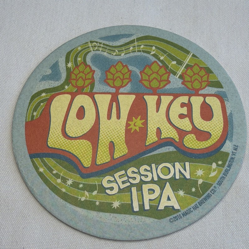 Magic Hat Brewing Company, Low Key Session IPA, Burlington MA, 4”, 2016