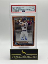 2024 Bowman Auto TRUE Orange Refractor /25 Trey Snyder PSA 9 Mets 🔥