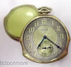 ANTIQUE 14k GF ART DECO ELGIN GRADE 291 MODEL 7 7j 16s POCKET WATCH BELL CASE