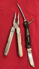 LEATHERMAN SUPER TOOL PAT. PENDING -  SHEATH & JAPANESE RIGGING KNIFE & CASE