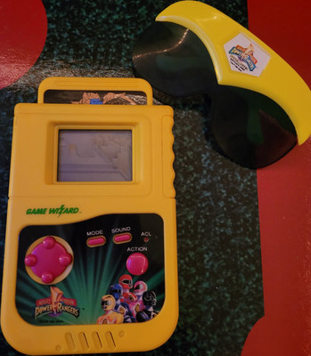 1990s Power Rangers Game Wizard Handheld LCD Game + Matching Sunglasses Works!