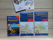 OSTSEESPECIAL: 3 Fahrradkarten Rügen + Stralsund + Greifswald wasser- & reißfest