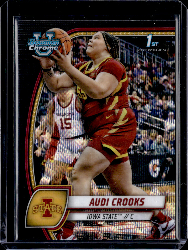 2024 Bowman Chrome U - Audi Crooks - 1st Bowman - Black Wave Refractor - #9