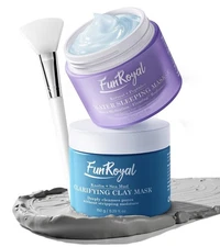 Face Masks Skincare Set – Deep Detox Clay Mask and Hydrating Overnight Face Mask