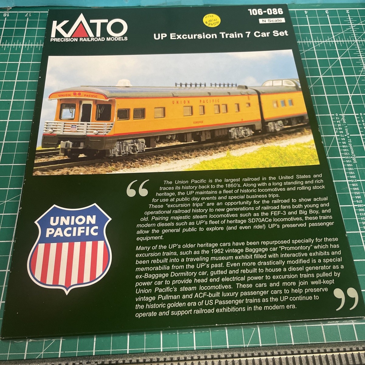 Buy KATO 106-086 Union Pacific Excursion Train 7-Car Set online | eBay