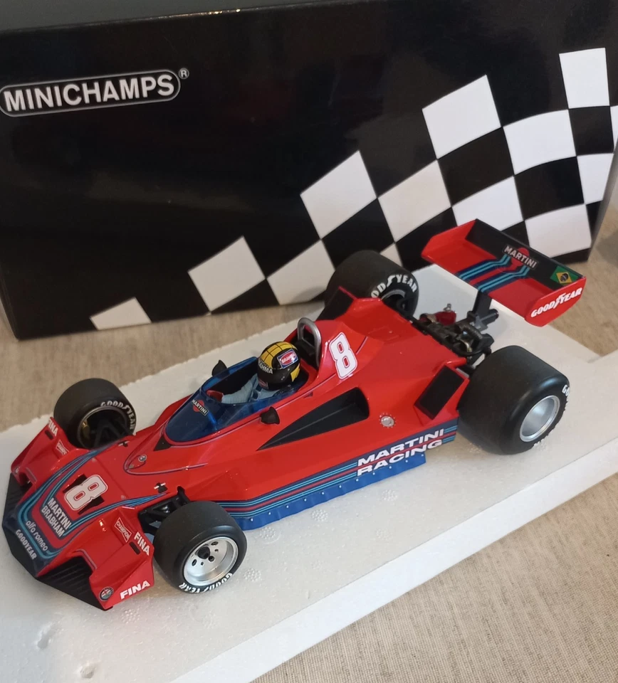 MINICHAMPS 1/18 - BRABHAM BT45C - C. PACE - 1977 - MODELLO PARI AL NUOVO   - Immagine 3 di 4