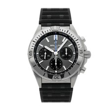 Breitling Chronomat B01 Titanium Auto 42mm Grey Dial Rubber Strap EB0134101M1S1