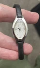 Vintage Timex SR521SW M4 Ladies Wristwatch, Black Leather Band
