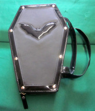 Excellent condition Kreepsville Black Mini Purse Coffin Bat Wristlet Carry Bag
