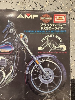 vintage Imai Harley Davidson FXS Low Rider 1/12th model kit 1982