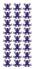 Frog Stickers Sticker Vinyl 1.20" DC34-404 Purple