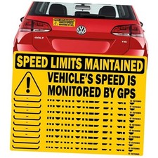 10-Pack  Vehicle Speed is Monitored by GPS  Speed Limits 10 Pack Black-sticker