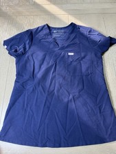 Figs Scrub Top Womens Small Navy Catarina Technical Collection Pocket Medical