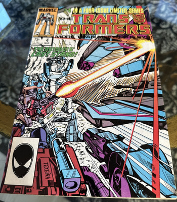 Vintage 1985 Marvel The Transformers #4 Limited Series Comic Book, Pre-Owned
