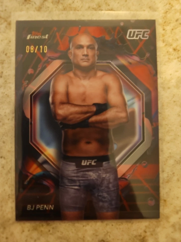 08/10 BJ Penn Topps UFC Finest Refractor 2024 SSP Clean #203 Rare - Image 3 of 4