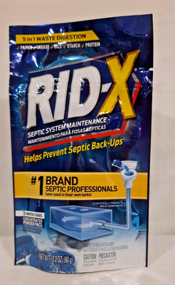 RID-X SEPTIC SYSTEM TREATMENT SEPTIC TANK TREATMENT 3-MONTH SUPPLY DUAL ACTION