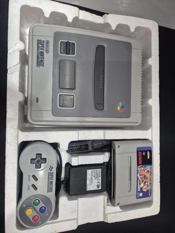 Console super nintendo pack street fighter 2 turbo avec boite d'origine FR - Photo 3/4