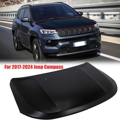 Front Hood Panel For 2017-2025 Jeep Compass Primed Steel Black