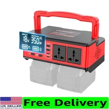 350W Portable Generator - Dual AC Outlets, USB Charging & Colorful Lighting