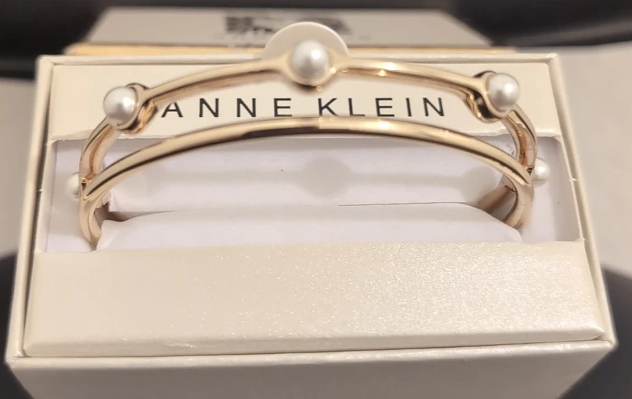 Anne Klein 手镯金色 2 件套水晶盒装 - 请参阅说明 — 第 2/4 张图片