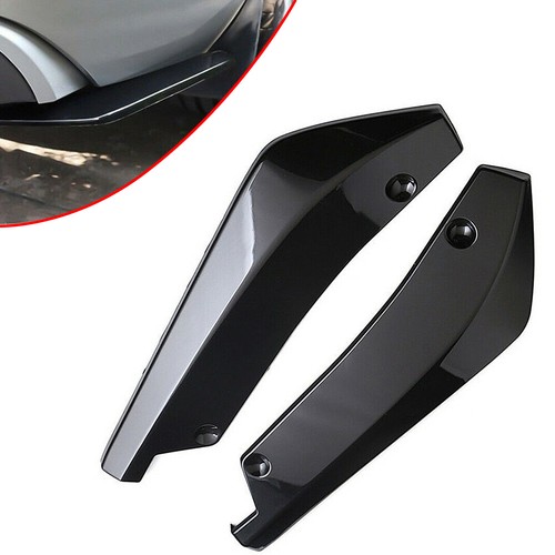 Glossy Black Car Rear Bumper Lip Diffuser Splitter Canard Protector Accessories - Picture 6 of 13