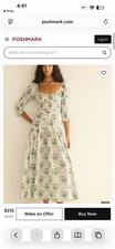 Doen Seraphina Dress Blue and White Floral Size 2XL