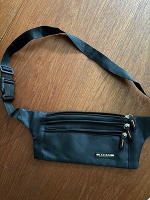 Sport Black Waist Bag Unisex Men Women Waterproof Outdoor Running Belly Pockets