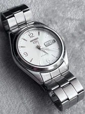 SEIKO 5 7S26-0060 Automatic Watch White Dial Stainless Steel