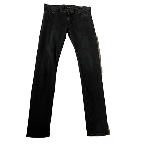 SAINT LAURENT PARIS #D02 M/SK-LW Men SZ 31 Black Wash Skinny Jeans